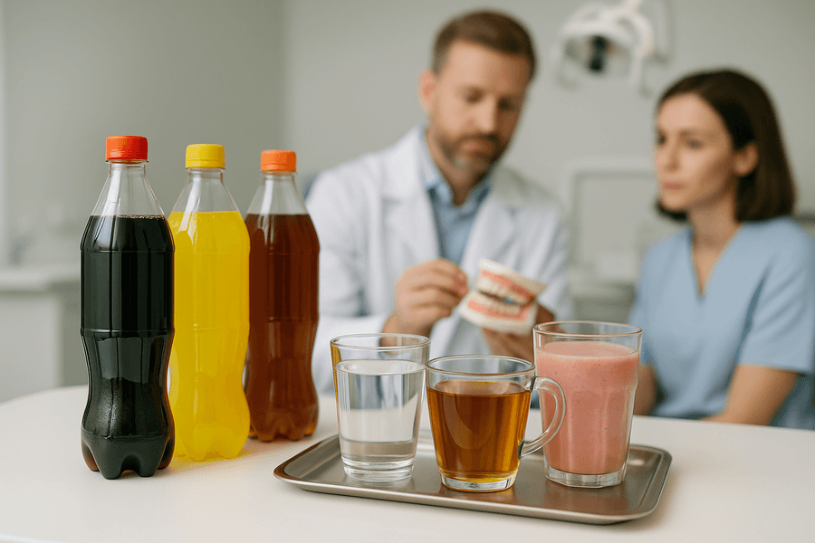 Las bebidas azucaradas dañan la salud dental por su azúcar y acidez. Opta por agua e infusiones sin azúcar, y cuida tu higiene bucal para prevenir caries.