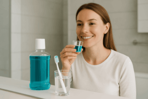 Preocupado por el mal aliento? Usa enjuagues con clorhexidina o aceite de árbol de té dos veces al día para combatir bacterias y mejorar tu higiene oral.