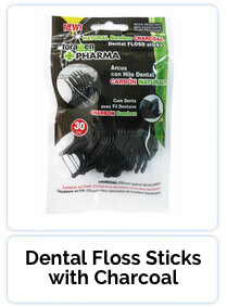 Dental Floss Sticks with Natural Bamboo Charcoal